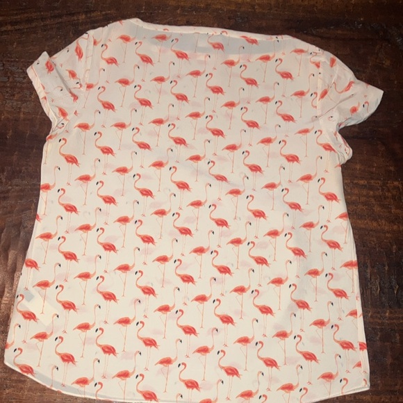 Kate spade flamingo pink short sleeve blouse 12 - Picture 3 of 9